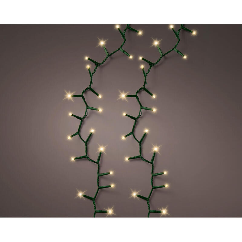 Guirnalda Led Compact Multifunción 500 Leds Oro Suave Con Cable Verde Exterior 11 M
