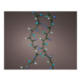 Guirnalda Led Compact Parpadeante Colores Blanco, Azul Y Turquesa 750 Leds Cable Verde 21m
