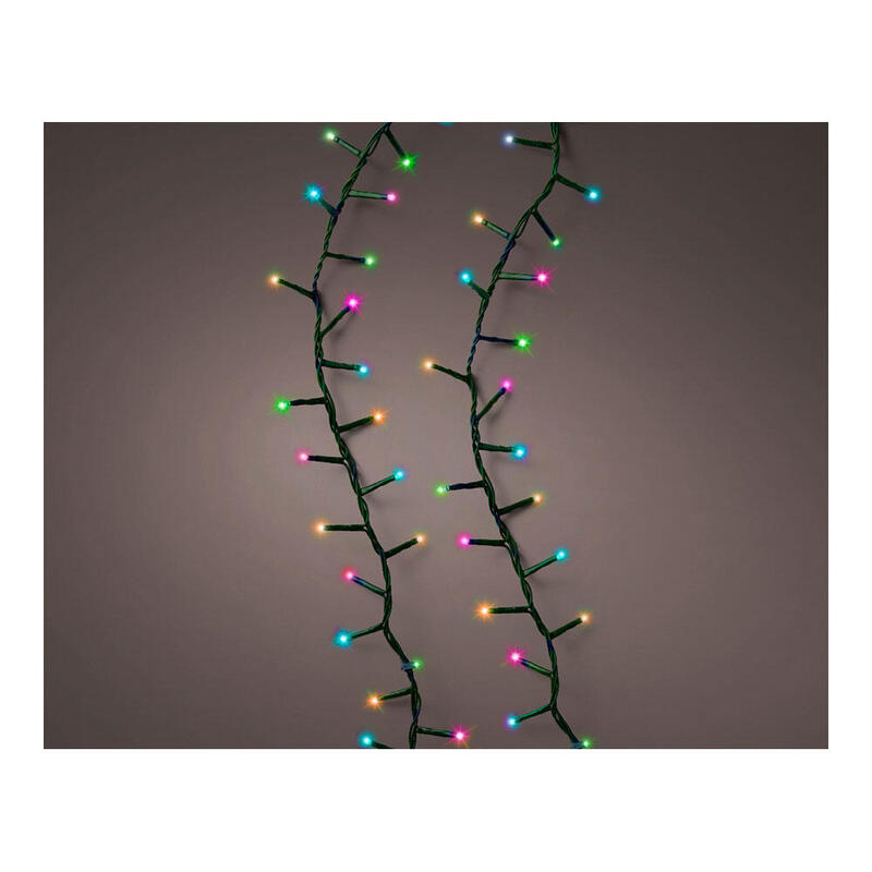 Guirnalda Led Compact Parpadeante Multicolor Pastel 16m 500 Leds Cable Verde