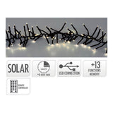Guirnalda Led Solar 768 Leds 13 Funciones Parpadeante Exterior Blanco Cálido Cable Verde 5,6 M