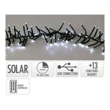 Guirnalda Led Solar 768 Leds 13 Funciones Parpadeante Exterior Blanco Frio Cable Verde 5,6 M