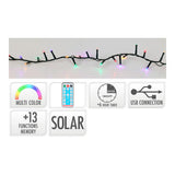 Guirnalda Led Solar 768 Leds 13 Funciones Parpadeante Exterior Multicolor Cable Verde 5,6 M