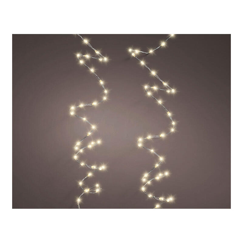 Guirnalda Micro Led Extra Dense Luz Calida Parpadeante 14m 567l Cable Plata