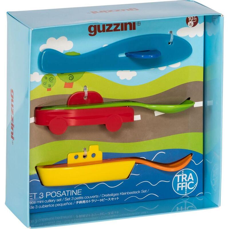 Guzzini Traffic Bimbi 3 Pcs. Cutlery Set Assorted Colors