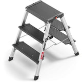 Hailo Master D70 2-3 Steps Double-Sided Folding Ladder