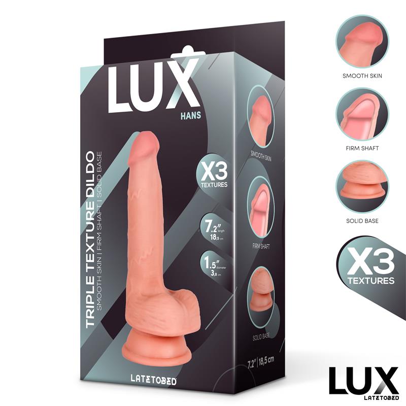 Hans Dildo Triple Densidad Con Testículos 7.2