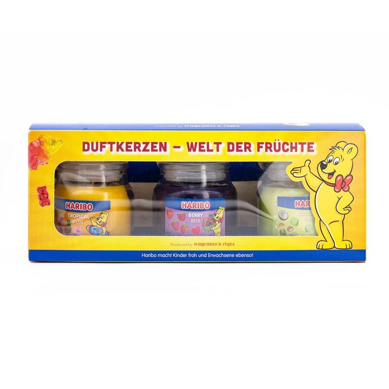 Haribo Duftkerze Frucht Power 3er Set