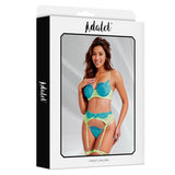 Harlow Set Sujetador, Tanga, Liguero Y Liga Amarillo Y Azul Talla (Interno):S/M