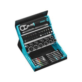 Hazet Smartcase Juego De Puntas 2200sc-2, 50 Piezas Negro/Azul, 1/4", Con Trinquete Reversible 2200sc-2