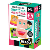 Headu Flashcards Emociones Y Acciones Montessori Tarjetas Táctiles De Multiactividad 1-4 Años