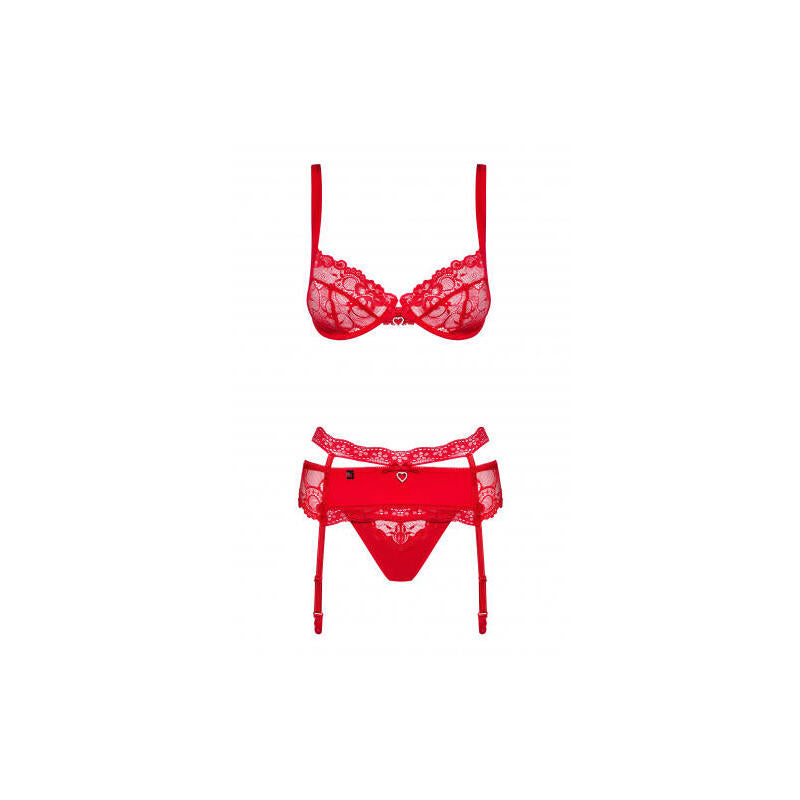 Heartina Set 3 Piezas Color Rojo Talla (Interno):L/Xl