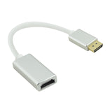 Helos Adaptador Displayport Macho/ Hdmi Hembra, Premium 4k, Plata