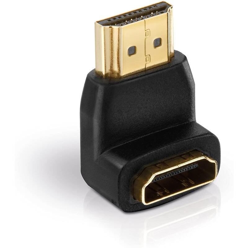 Helos Adaptador, Hdmi M/H Angular 270°, Full Hd, Basic, Negro