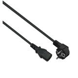 Helos Cable De Alimentación, Enchufe  90 ° A C13, Negro, 0,5 M