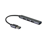 Helos Hub, 4in1 Usb-A 3.0 St./3x Usb-A 2.0 Bu. + 1x Usb-A 3.0 Bu., Gris Espacial