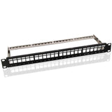 Helos Keystone - 19? Portamódulos 1 He 24 Port, Entlastungsschiene, Negro
