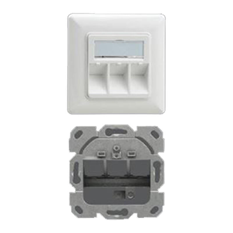 Helos Keystone - Toma De Conexión, Personalizable, 3-Fach, Blanco Puro