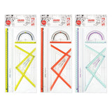 Herlitz Geometrieset 4tlg. Regla,Winkelmesser,2xgeodreieck