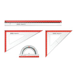 Herlitz Geometrieset 4tlg. Regla,Winkelmesser,2xgeodreieck