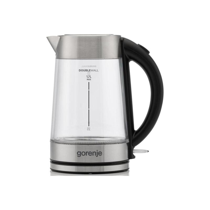 Hervidor Eléctrico Gorenje K17gdwii, Capacidad 1,7 L, Potencia 2200 W, Acero Inoxidable.