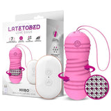 Hiibo Huevo Vibrador Con Rotación Control Remoto Usb Silicona Rosa