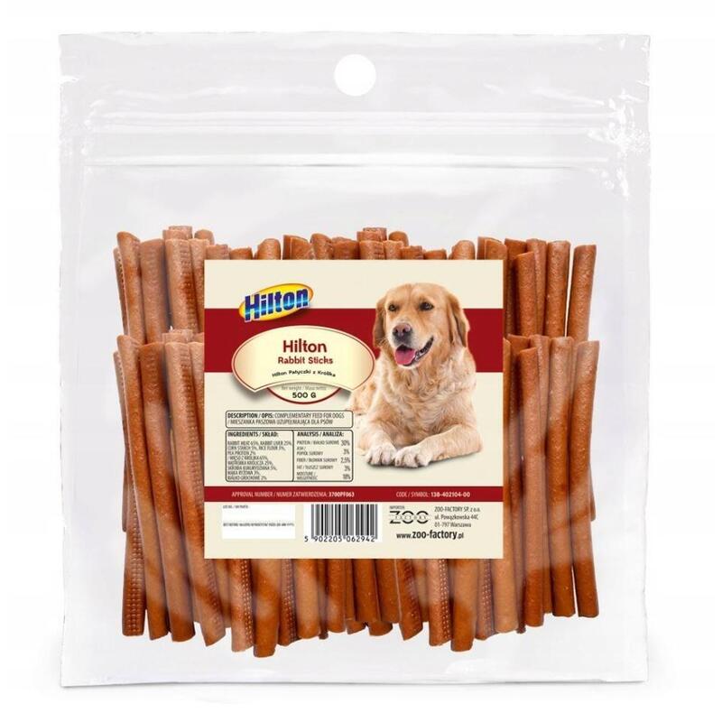 Hilton Soft Rabbit Sticks - Delicia Para Perros - 500g