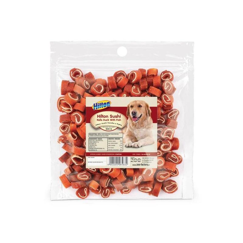 Hilton Sushi Rolls Duck With Fish - Golosina Para Perros - 500 G
