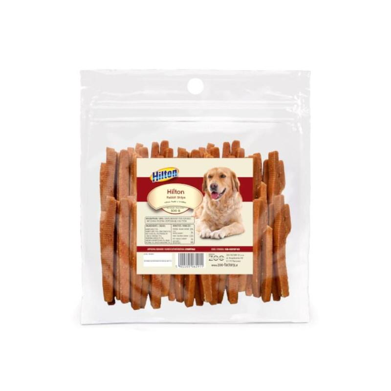 Hilton Tiras De Conejo - Delicia Para Perros - 500g