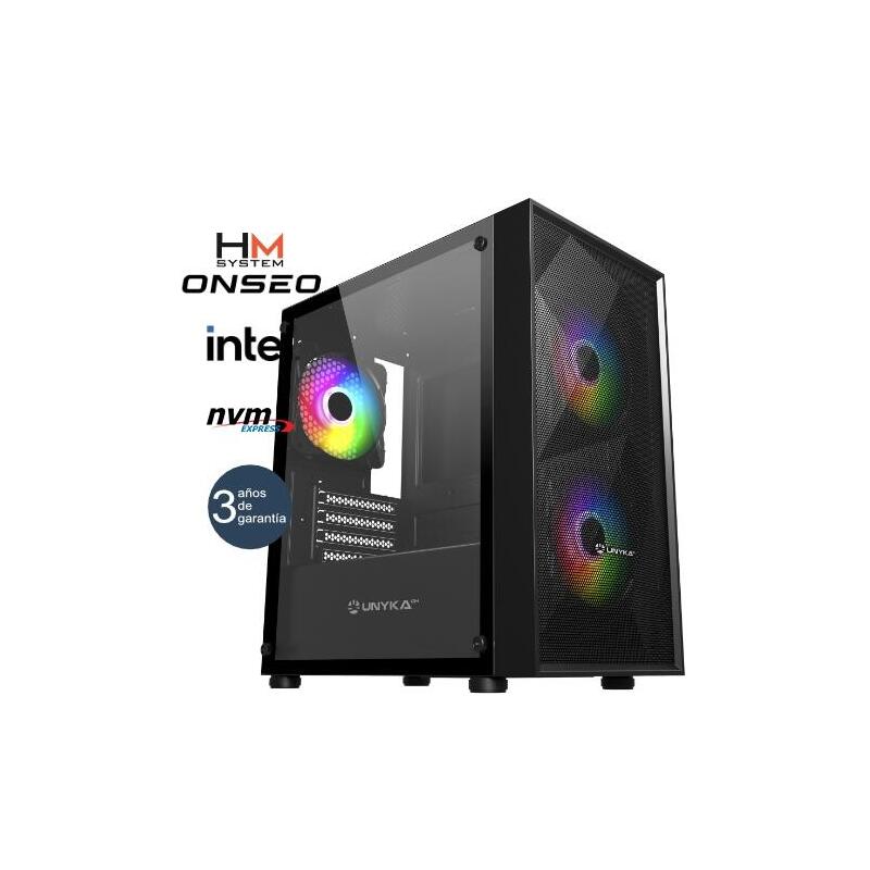 Hm System Intel Gaming Core Silver Mt Rgb Intel Core I3-14100f 16gb 500gb M.2 Nvme Rtx 5050 8gb 500w 80+ Bronze 3 Años Garantía 30 Días Doa