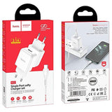 Hoco Charger Usb 2.1a + Cable Type-C White N2