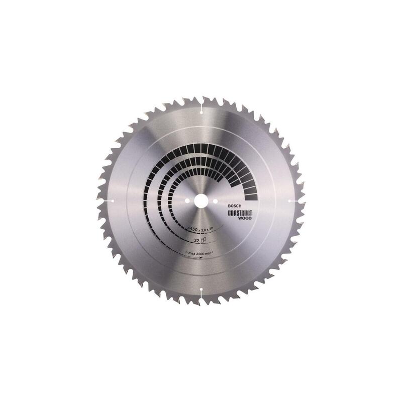 Hoja De Sierra Circular Bosch Professional Construct Wood, Ø 450 Mm, Diámetro 32z 30 Mm, Para Sierras De Mesa 2608640704
