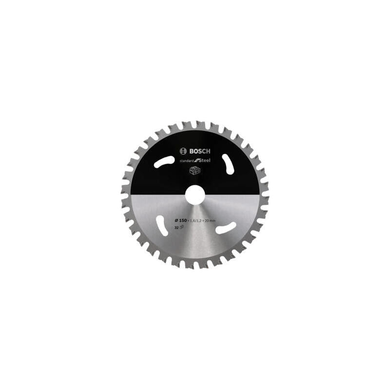 Hoja De Sierra Circular Bosch Professional Standard Para Acero, Ø 150 Mm, Orificio 32z De 20 Mm, Para Sierras Circulares Portátiles A Batería 2608837748