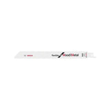 Hoja De Sierra De Sable Bosch Professional S 1022 Hf Flexible Para Madera Y Metal, 100 Piezas, Longitud 200 Mm