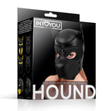 Máscara De Perro De Neopreno Con Hocico Extraíble Negro Talla M