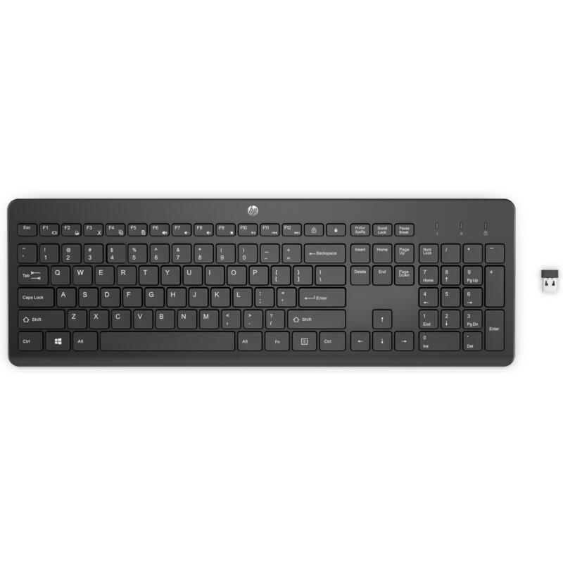 Hp 230 Blk Wireless Keyboard Teclado Universal Rf Inalámbrico Negro