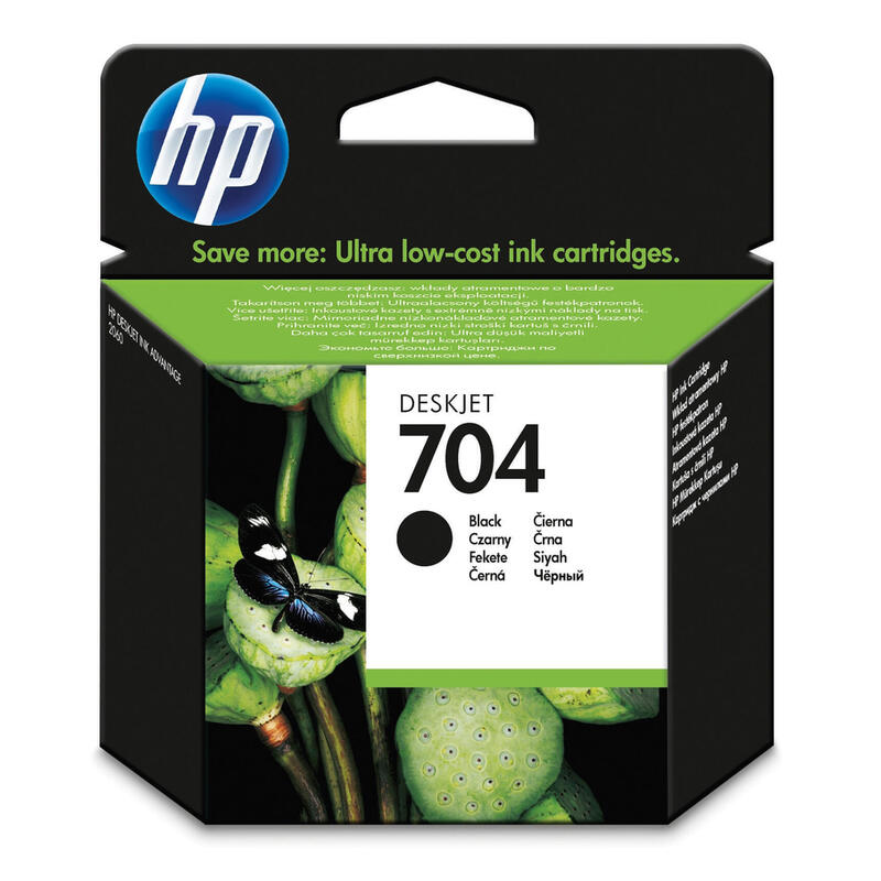 Hp 704, Original, Tinta A Base De Pigmentos, Negro, Hp Deskjet 2060, K110a, J510, 1 Pieza(S), 20 - 80%