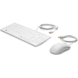 Hp Usb Teclado(Ingles) + Raton Healthcare Edition Alámbrico, Usb, Membrana, Blanco,