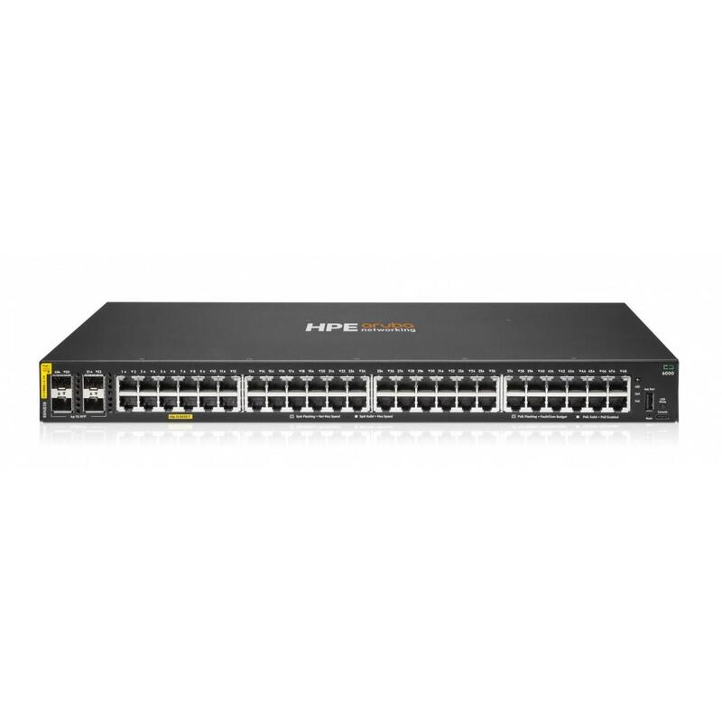 Hpe Aruba Networking Cx 6000 48p 10m 100m 1g Class4 Poe 4p Sfp 1g 370w Switch Eu En