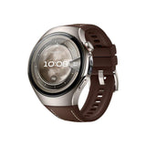Huawei Watch 5 (46mm), Fluorelastomer Brown Classic Strap, Metal Body, Rates-L29l