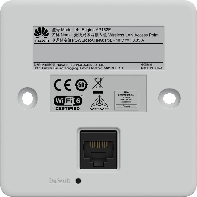 Huawei Wireless Lan Equipment Ap162e Ap162e 11ax Indoor 2+2 Dual Bands Smart Antenna Elegant Blanco Ap162e Rj45x2 11ax Dual Bands