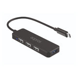 Hub 3 Puertos Usb 2.0 + 1 Puerto Usb 3.0 Type C Negro Approx 30cm/ Usb-C/ 3xusb2.0, 1xusb3.0