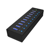 Hub Icy Box Ib-Ac6110, Usb Negro, 10x Usb 3.0