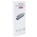 Hub Usb Byl-2208 5 En 2 Usb 3.0+Tipo-C/Rj45 (Gigabit)+Usb 3.0+2.0 Gris
