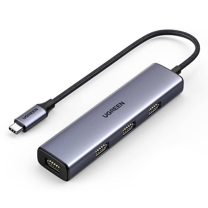 Hub Usb Tipo C Ugreen - 4× Usb 3.2 Gen 1 Plateado