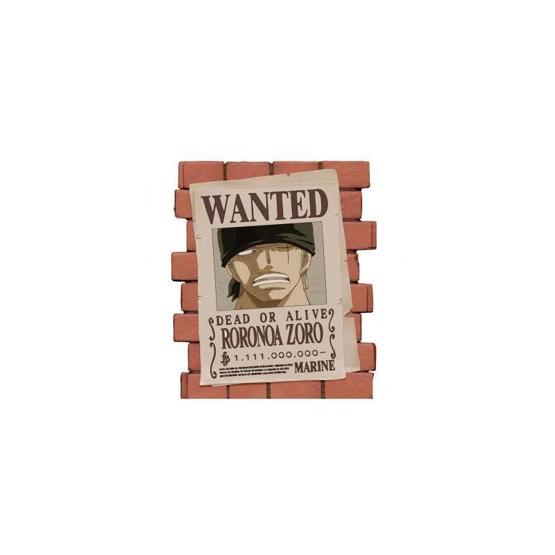 Hucha One Piece Afiche Wanted Zoro