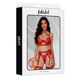 Hyacinth Set Sujetador, Tanga Y Liguero Rojo Talla (Interno):S/M