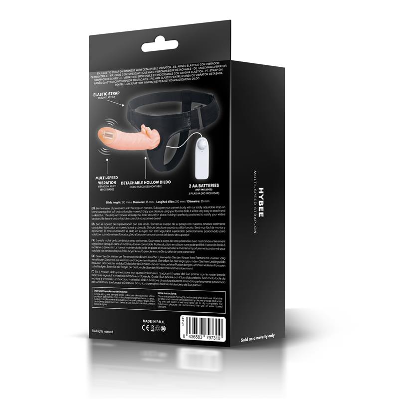 Hybee Arnes  Con Dildo Realista Hueco Y Vibración Con Control Remoto