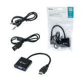 I-Tec Adaptador Hdmi A Vga Full-Hd 1920x1080 / 60 Hz Cable Conector Hdmi Dorado De 15 Cm
