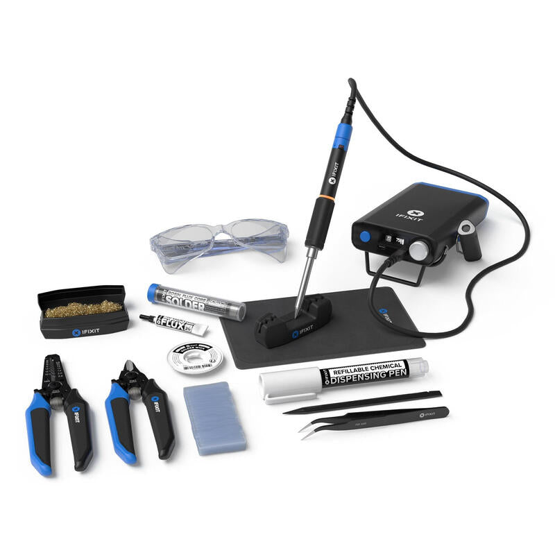Ifixit Fixhub Power Series Löt-Werkzeugset (Negro/Azul, 100 Watt, Usb-C, Powerstation) If145-781-1