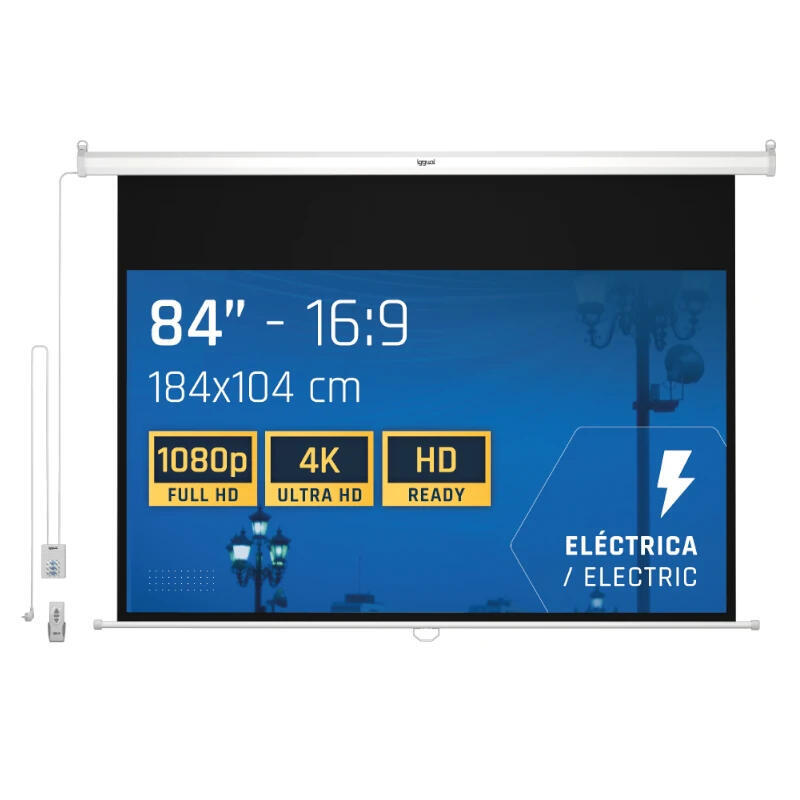 Iggual Pantalla Elec. Pano.84" 184x104 Cm Contrem